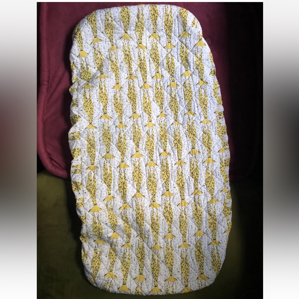 The Land Of Nod Safari Giraffes baby Diaper Changing Pad Cover